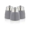 Swan Retro Set of 3 Canisters, Grey