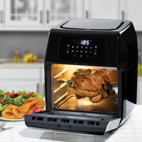 Alternative view of Daewoo 12L Airfryer Rotisserie & Oven - Black 1800W SDA1551GE