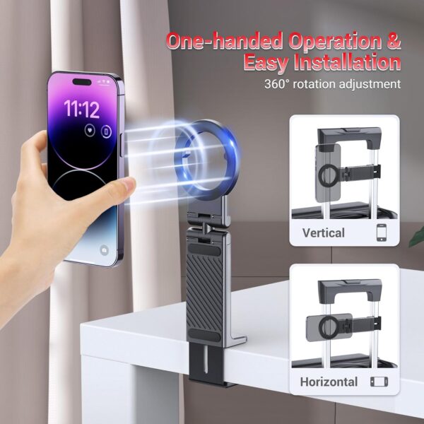 Travel phone holder, phone mount magnetic 360° - image 5