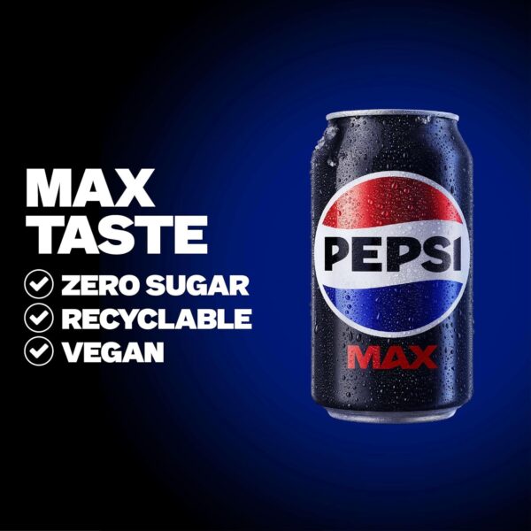 Alternative view of Pepsi Max No Sugar Cola Cans 24 x 330ml