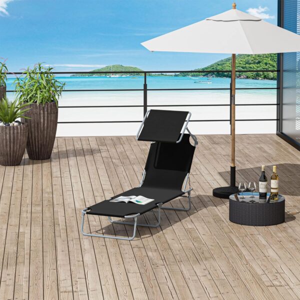 Outsunny outdoor foldable sun lounger - £26. 34