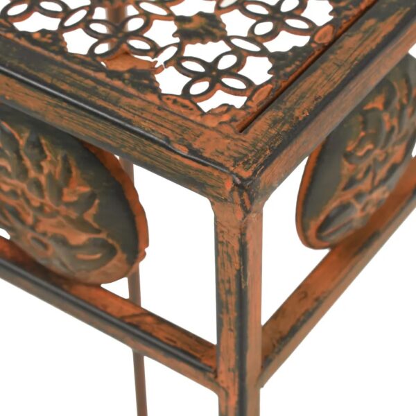 Livaxl plant stand set 3 pieces vintage style metal rusty - image 5