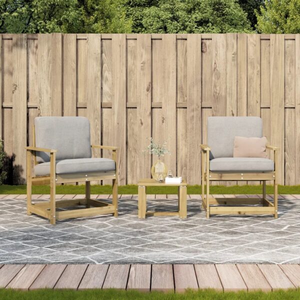 Alternative view of LivaXL 3 Piece Garden Lounge Set Impregnated Wood Pine