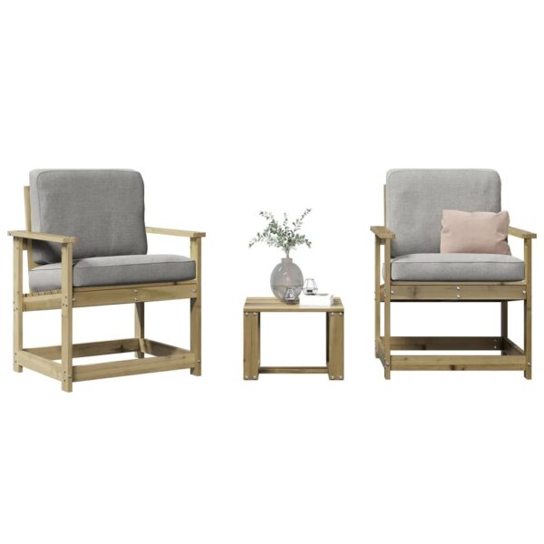 LivaXL 3 Piece Garden Lounge Set Impregnated Wood Pine
