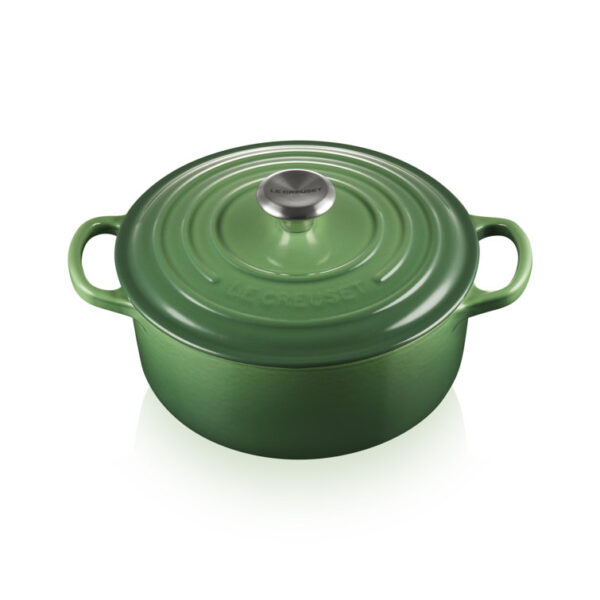 Le creuset 24cm cast iron round casserole, bamboo green - image 4