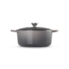 Le Creuset 24cm Cast Iron Round Casserole, Flint Grey