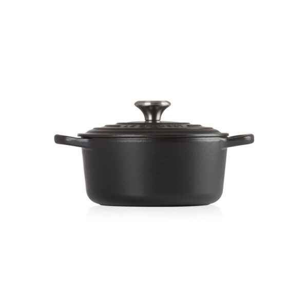 Le Creuset 24cm Cast Iron Round Casserole, Satin Black