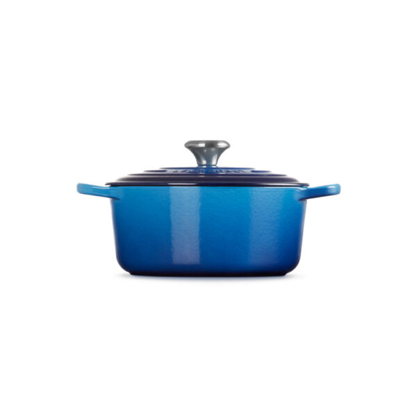 Le Creuset 24cm Cast Iron Round Casserole, Azure Blue