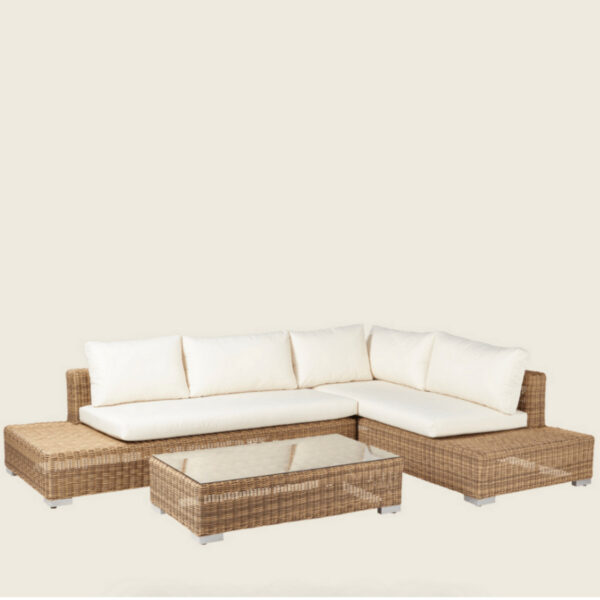 Balladou Corner Sofa Set and Coffee Table - Driftwood