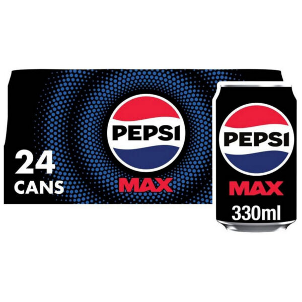Pepsi Max No Sugar Cola Cans 24 x 330ml