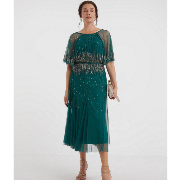 Joanna hope green linear beaded maxi dress - image 2