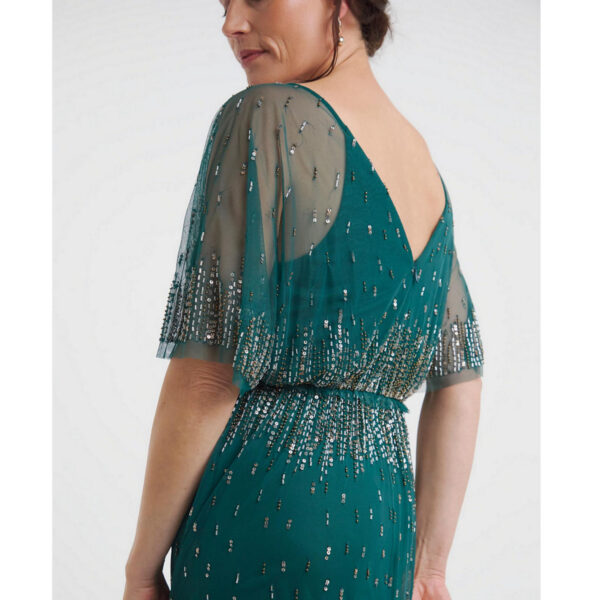 Joanna hope green linear beaded maxi dress - image 4