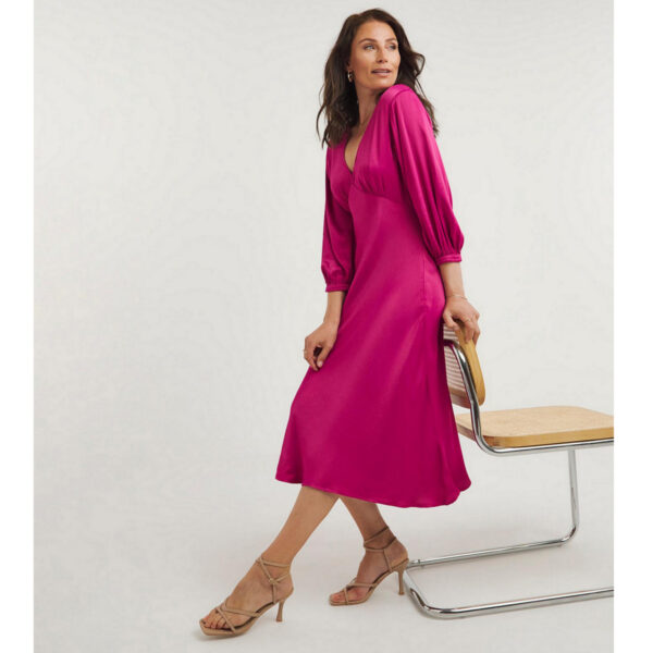 Joanna Hope Heavy Satin Midi Dress