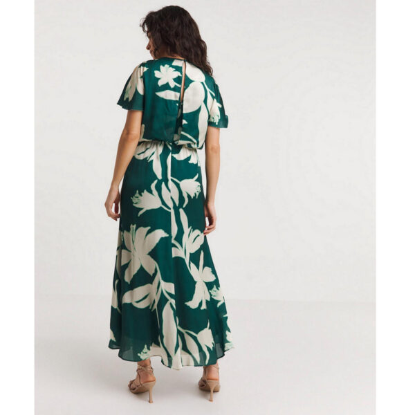 Joanna hope blouson split sleeve dress, floral green - image 3