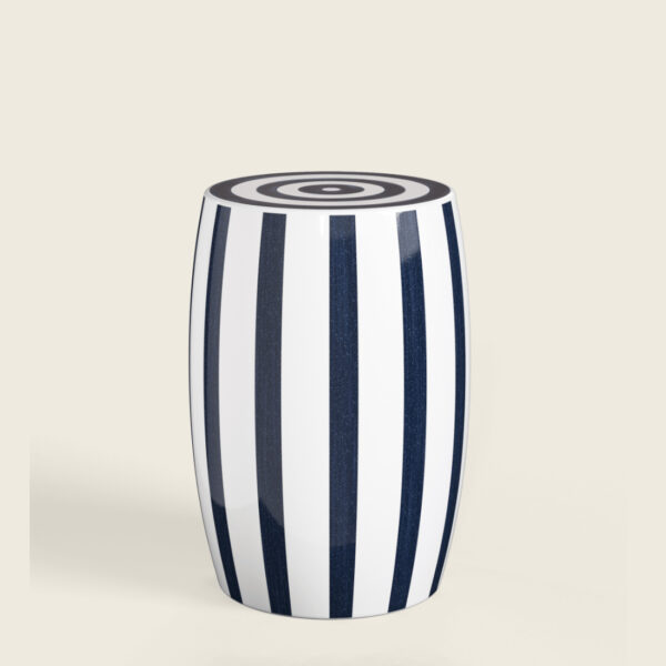Rander Ceramic Stool - Sapphire & White