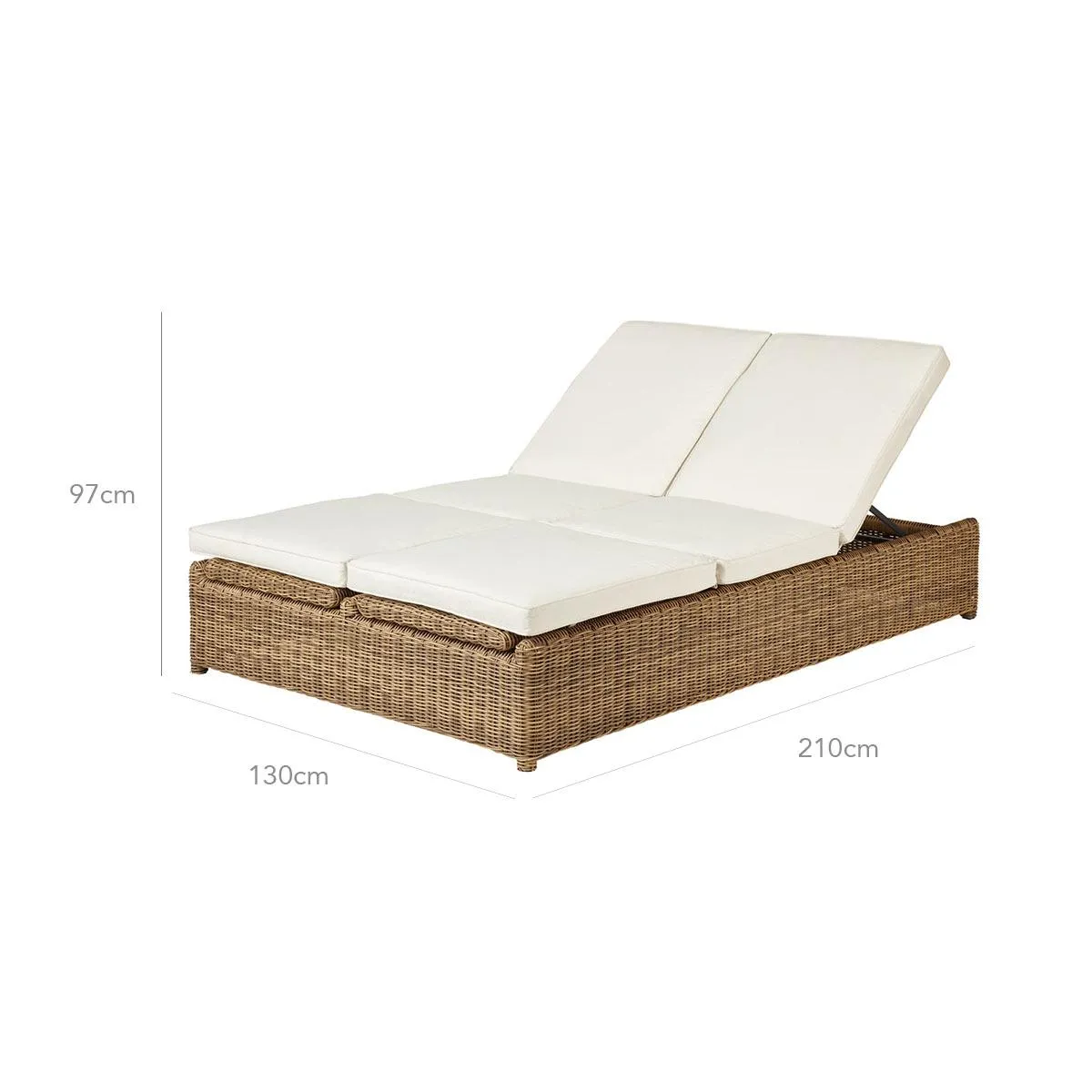 Fontelina double sun lounger - off white Fontelina double sun lounger - off white - image 7
