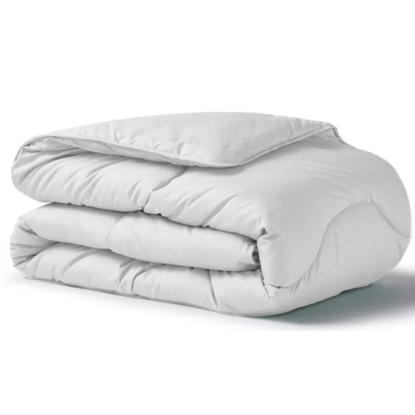 Night Lark® Linen Print Coverless Duvet - Cloud Grey