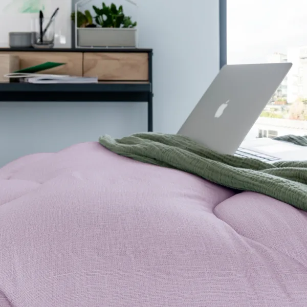 Night lark® linen print coverless duvet - lilac bloom - image 3