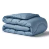 Night Lark® Linen Print Coverless Duvet - Twilight Blue