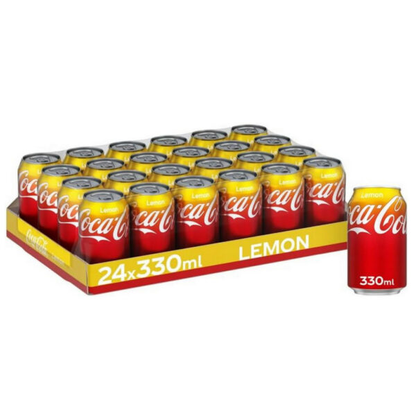 Coca Cola Coke Lemon Cans 330ml (24 Cans x 330ml)