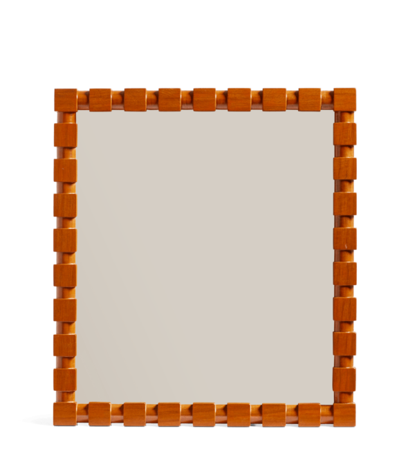 Huxley mirror - dirty orange