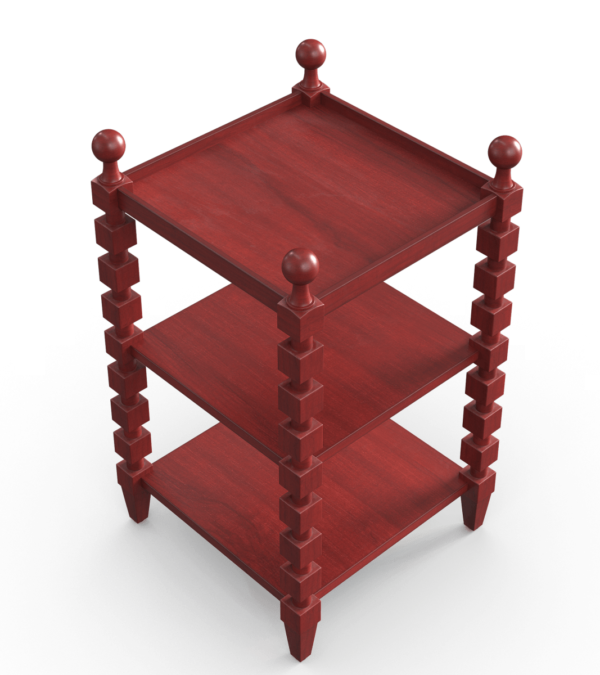 Huxley side table - brushed red