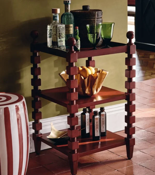 Huxley side table - brushed red