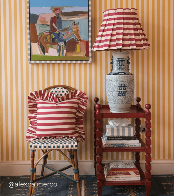 Huxley side table - brushed red