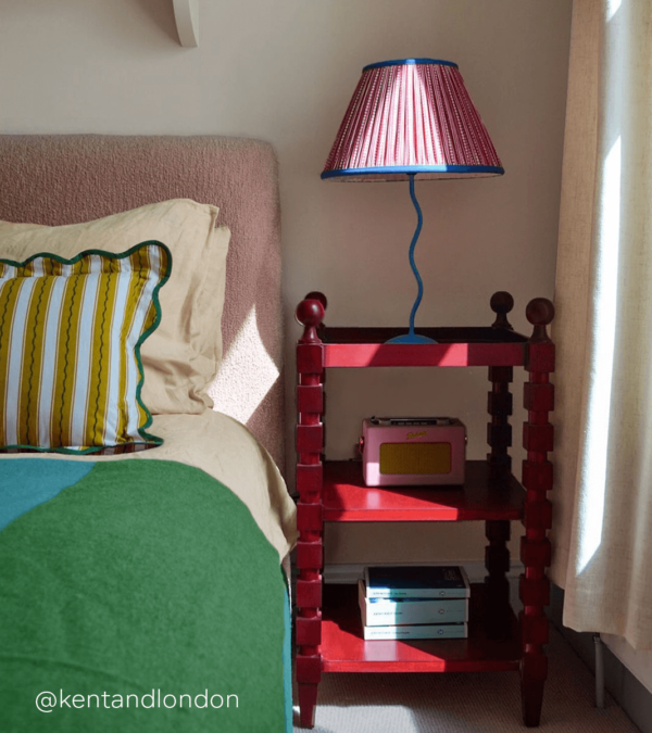 Huxley side table - brushed red