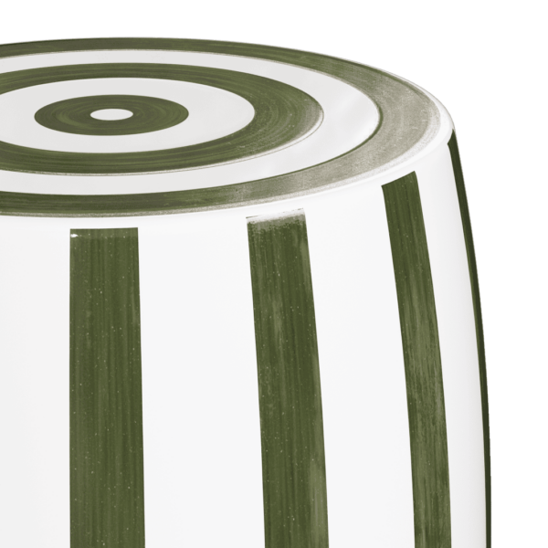Rander Ceramic Stool - Spruce/White