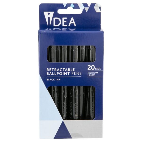 Idea Retractable Pens Black 20