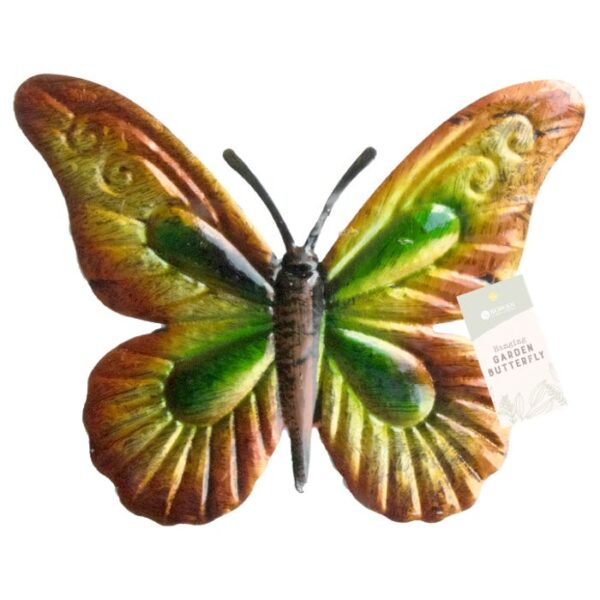 Hanging Garden Butterfly Decoration - Bronze & Green