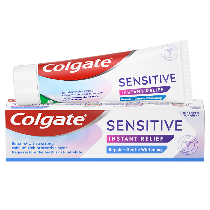 Colgate sensitive instant relief repair + gentle whitening toothpaste, 75ml Colgate sensitive instant relief repair + gentle whitening toothpaste, 75ml