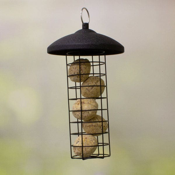 Black Steel Large Fat Ball Feeder