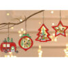 4pc Christmas Tree Wooden Decoration Set