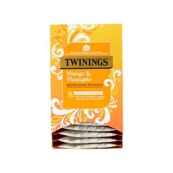 Twinings -  mango & pineapple - 15 pyramid bags (individually wrapped)