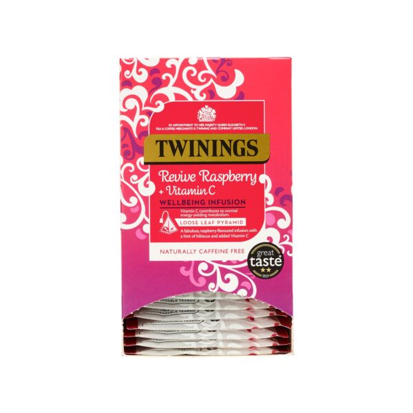 Twinings revive raspberry & vitamin c - 15 pyramid bags (individual)