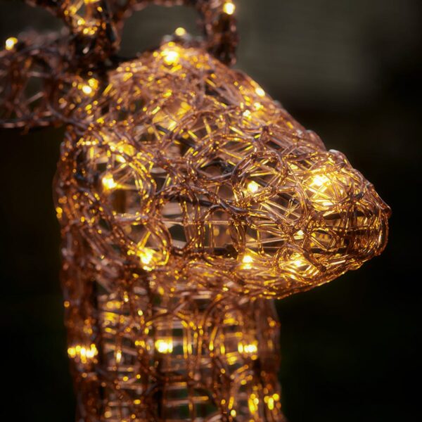 Amber Acryllic Light Up Reindeer