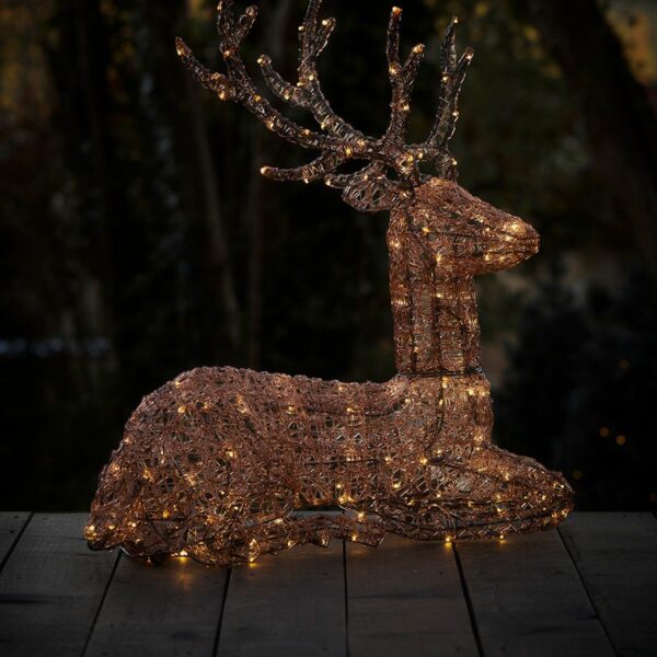 Amber Acryllic Light Up Reindeer