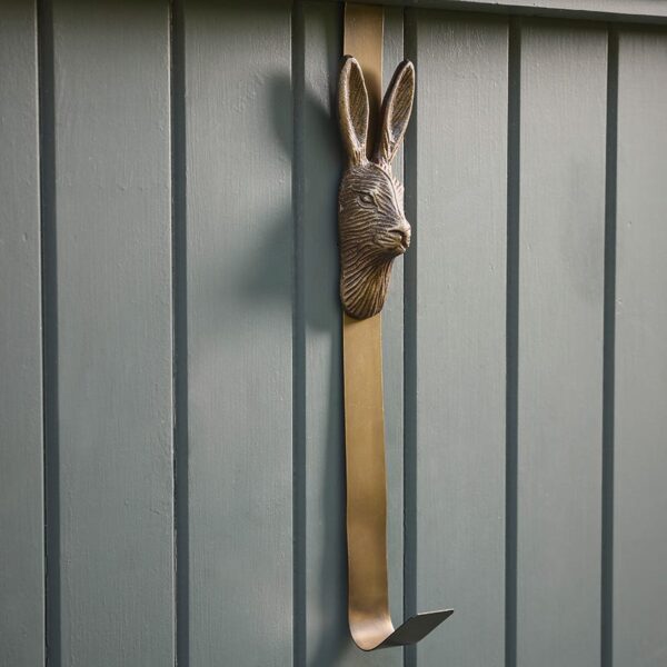 Brass Hare Wreath Hanger