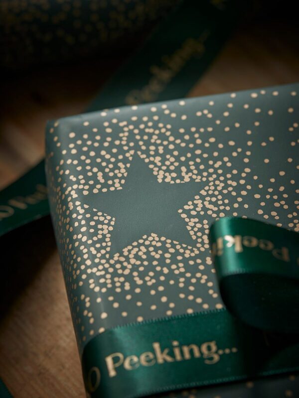 Deco stars luxury reversible wrapping paper - 10m