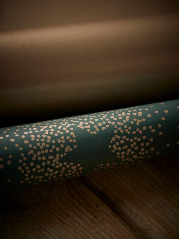 Deco stars luxury reversible wrapping paper - 10m