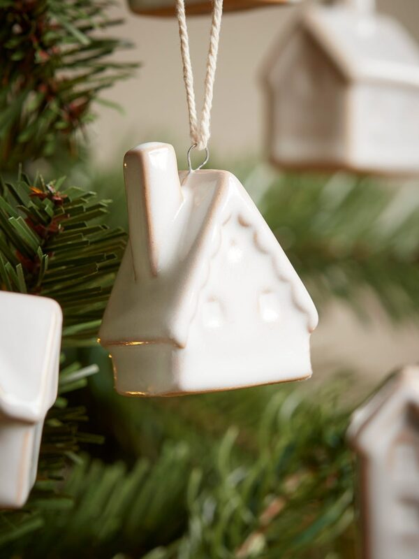 Five porcelain house hanging decorations