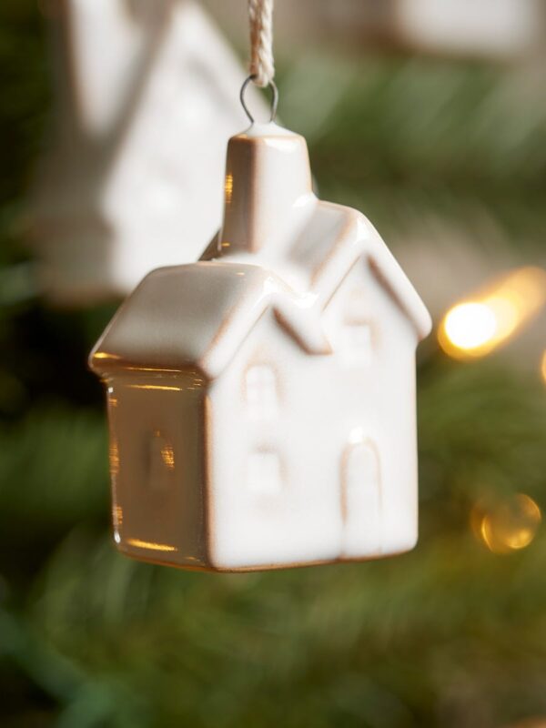 Five porcelain house hanging decorations