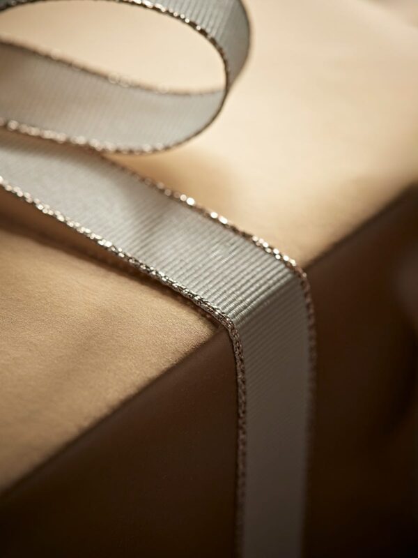 Golden edged grosgrain ribbon