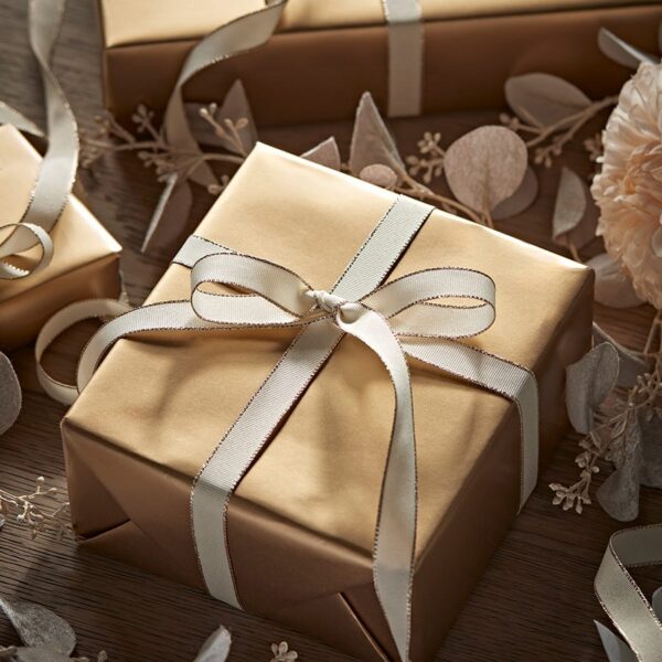 Golden Edged Grosgrain Ribbon