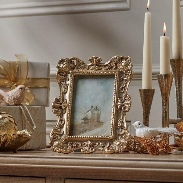 Golden Filigree Photo Frame