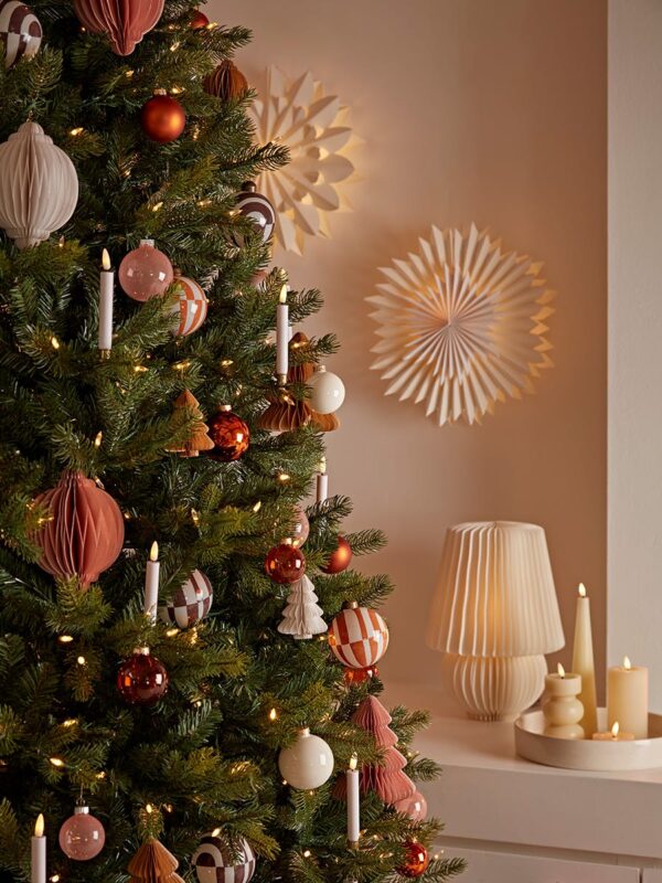 Honeycomb paper light up table lamp