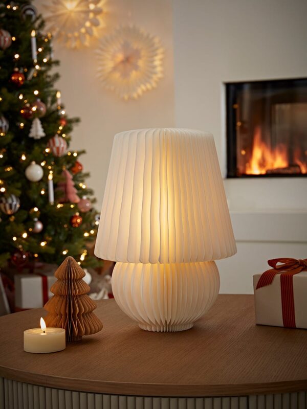 Honeycomb paper light up table lamp