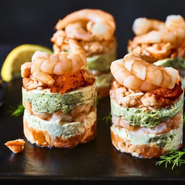 Collection 4 Lobster, Salmon & Prawn Towers (Serves 4)